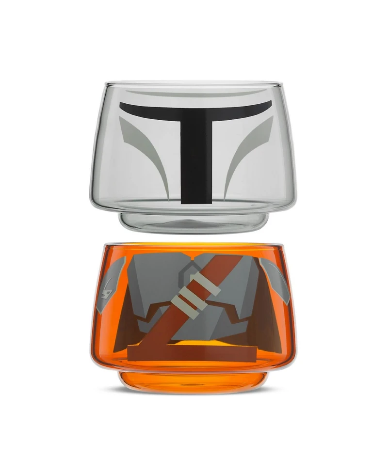 JoyJolt Star Wars Stackable Character Collection Mandalorian Stackable Glasses - 8 oz