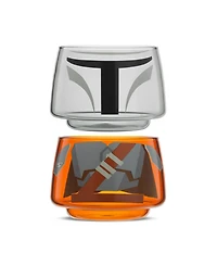 JoyJolt Star Wars Stackable Character Collection Mandalorian Stackable Glasses - 8 oz