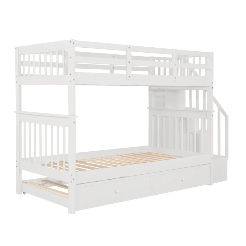 Streamdale Stairway Bunk Bed with Twin Trundle