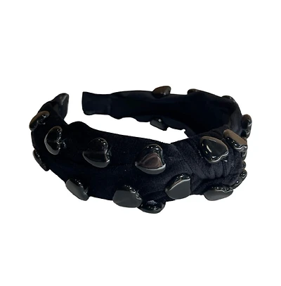 Stone Quartz Traditional Knot Headband - Black