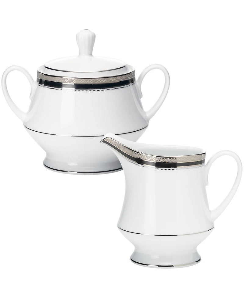 Noritake Austin Platinum Sugar & Creamer Set