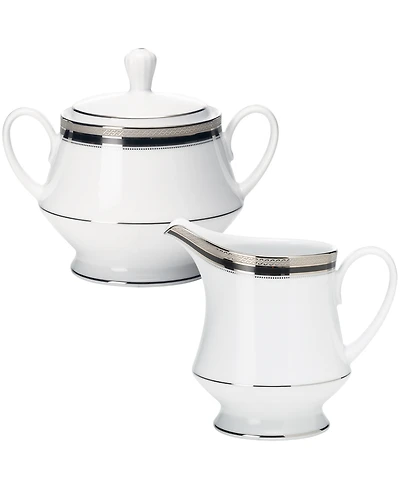 Noritake Austin Platinum Sugar & Creamer Set