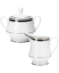 Noritake Austin Platinum Sugar & Creamer Set