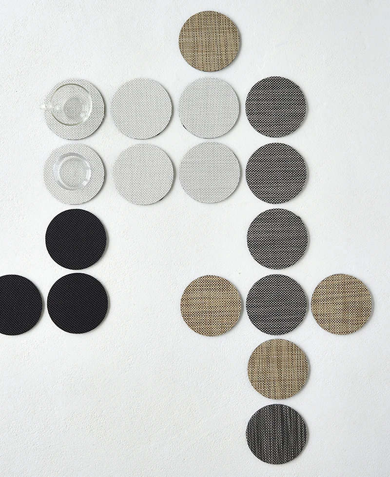 Chilewich Mini Basketweave Round Coasters, Set of 4