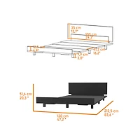 Streamdale Nimmo Twin Bed Frame Black Wengue