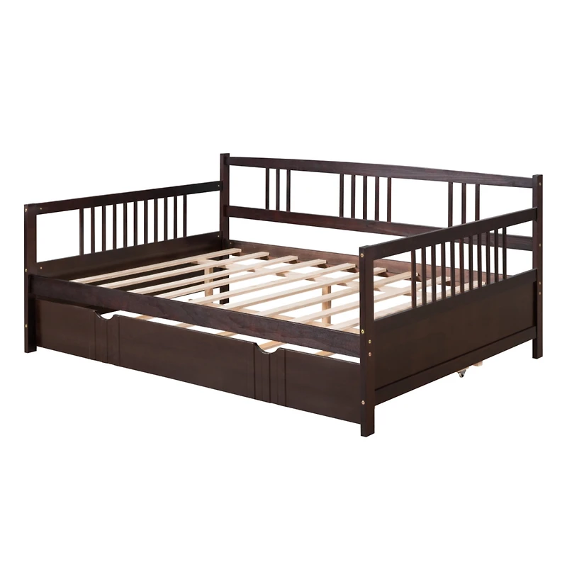Streamdale Full Daybed Wood Bed With Twin Trundle