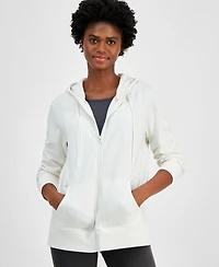 Id Ideology Women's Relaxed Zip-Front Long-Sleeve Fleece Hoodie, Created for Macy's