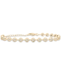 Diamond Bezel Tennis Bracelet (1/2 ct. t.w.) Sterling Silver or 14k Gold-Plated Silver, Created for Macy's