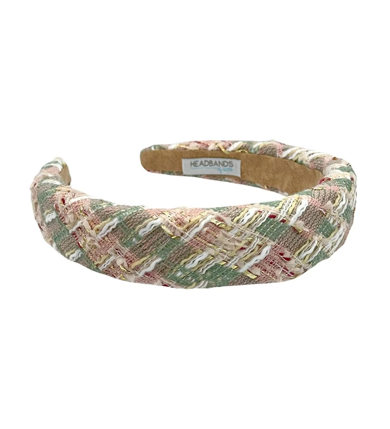 Padded Headband - Pastel Check
