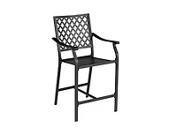 Slickblue 2 Pieces Patiojoy Patio Bar Stool with Height Cushion and Armrest