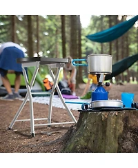 Slickblue 28 Inch Portable Folding Stools with 330lbs Limited Sturdy Frame