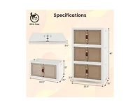 Slickblue Stackable Storage Bins with Lockable Wheels-3 Pack