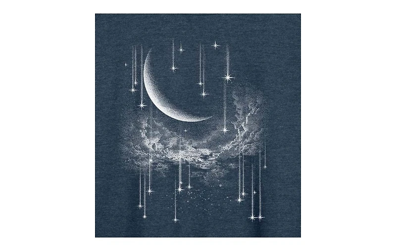 Hybrid Apparel Falling Stars Plus Graphic Pullover