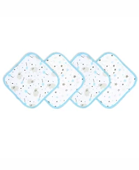 Tendertyme Baby Boys and Girls Elephant Balloons Hooded Bath Towel Wash Cloth Set