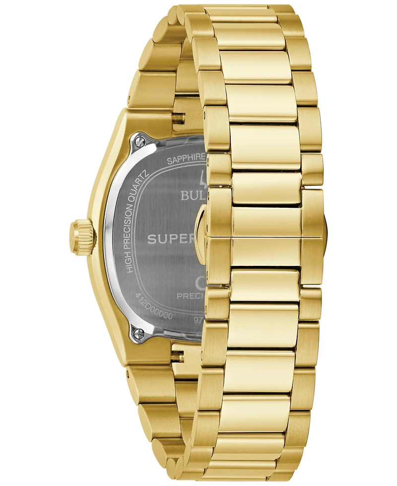 Bulova Men's Super Seville Gold-Tone Stainless Steel Bracelet Watch 38mm