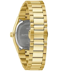 Bulova Men's Super Seville Gold-Tone Stainless Steel Bracelet Watch 38mm