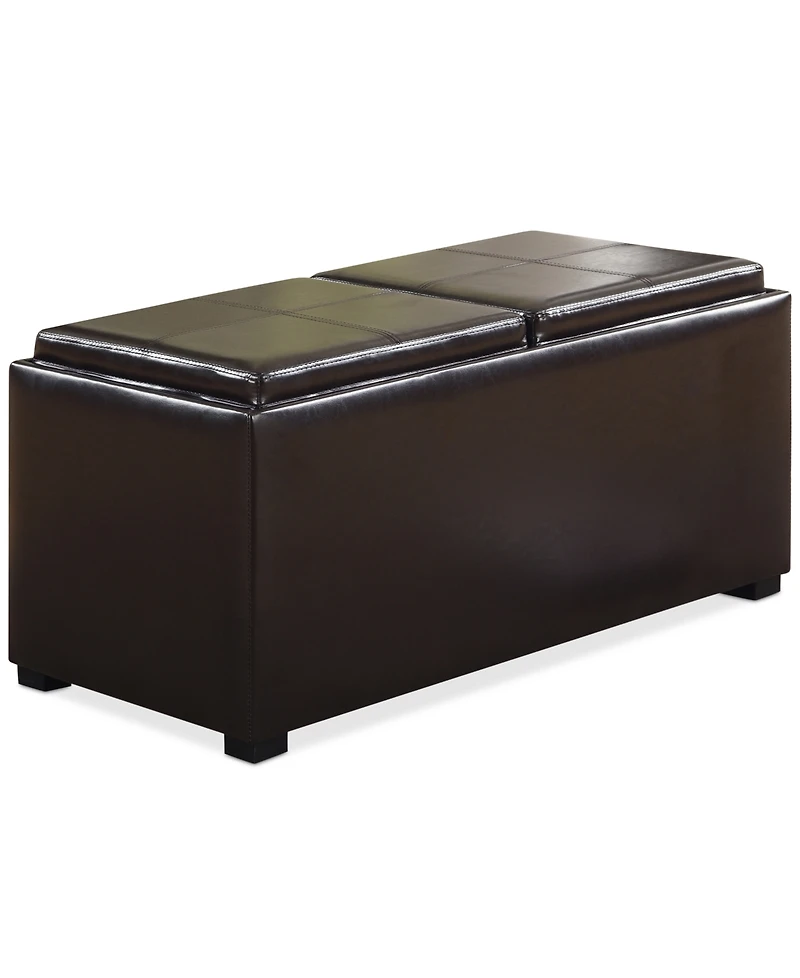 Avalon Faux Leather 5-Piece Storage Ottoman