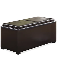 Avalon Faux Leather 5-Piece Storage Ottoman
