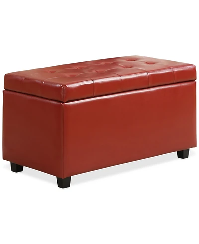 Verona Faux Leather Storage Ottoman