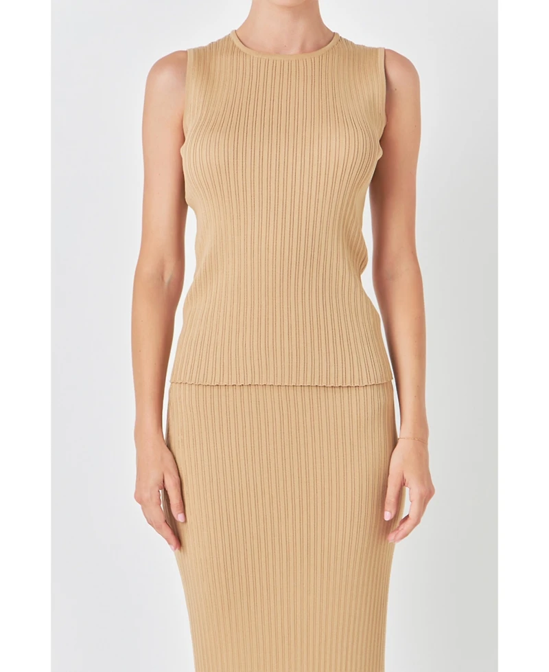 endless rose Women's Ribbed Sleeveless Top