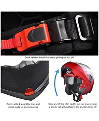 Ahr Run-m Full Face Flip up Modular Motorcycle Helmet Dot Approve Dual Visor Motocross Matt Black Xl