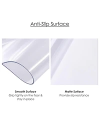 Yescom Clear Office Chair Mat for Hardwood 48" x 36" Rectangle Pvc Floor Protector for Rolling Desk Chairs 1/16" Thickness