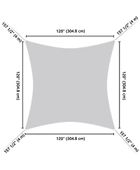 2 Pack 10x10 Ft 97% Uv Block Square Sun Shade Sail Canopy Cover Net Yard Park
