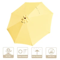 9' Umbrella Canopy Replacement 8 Rib Outdoor Patio Garden Top Cover UV30+ 180g