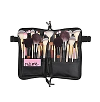 Byootique 2in1 Foldable Brush Holder Waist Zipper Bag Professional Multi Portable Cosmetic Makeup Pouch with Belt Strap