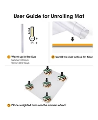 Yescom Clear Office Chair Mat for Hardwood 60"x46" Rectangle 2PCS Plastic Floor Protector for Rolling Desk Chairs 1/16" Thickness