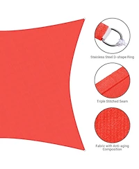 20x16 Ft 97% Uv Block Rectangle Sun Shade Sail Hdpe Cover Net Canopy Backyard