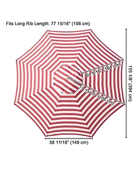 13 Ft Patio Umbrella Replacement Canopy Market Table Top Outdoor Sunshade Cover