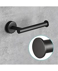 Aquaterior 5-Piece Bathroom Hardware Set Wall Mount 15" Towel Bar Toilet Paper Holder Hook