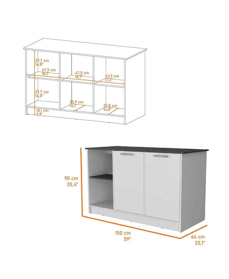 Fm Furniture Mercury Kitchen Island