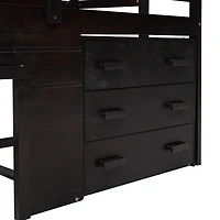 Streamdale Twin Loft Bed With Cabinet And Shelf