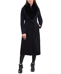 Michael Michael Kors Women's Faux-Fur-Collar Belted Coat