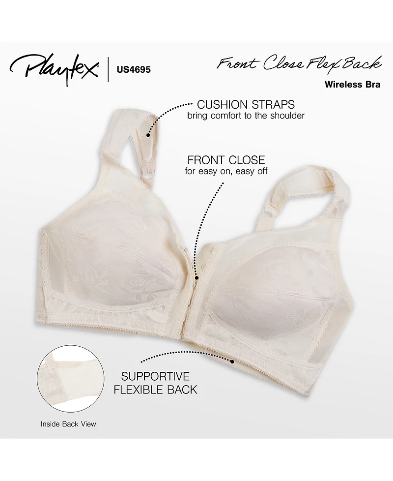 Playtex 18 Hour Front Close Ultimate Shoulder Comfort Wireless Bra 4695, Online Only