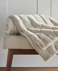 Hotel Collection Channeled Faux Fur Throw, 50" x 60", Exclusively at Macy's
