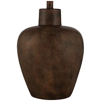 Regency Hill Glenn Rustic Farmhouse Table Lamps 27" Tall Set of 2 Dark Terra Cotta Tapered Fabric Drum for Bedroom Living Room Bedside Nightstand