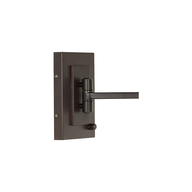 Easley Modern Swing Arm Adjustable Wall Lamp with Cord Matte Bronze Brown Plug-In Light Fixture Dimmable Fabric Drum Shade for Bedroom Bedside Living