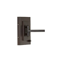 Easley Modern Swing Arm Adjustable Wall Lamp with Cord Matte Bronze Brown Plug-In Light Fixture Dimmable Fabric Drum Shade for Bedroom Bedside Living