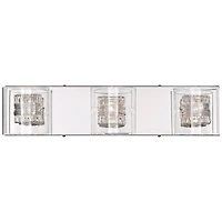 Possini Euro Design Wrapped Wire Modern Wall Light Chrome 22" Fixture Clear Glass Cylinder Shade for Bedroom Bathroom Vanity Reading Living Room