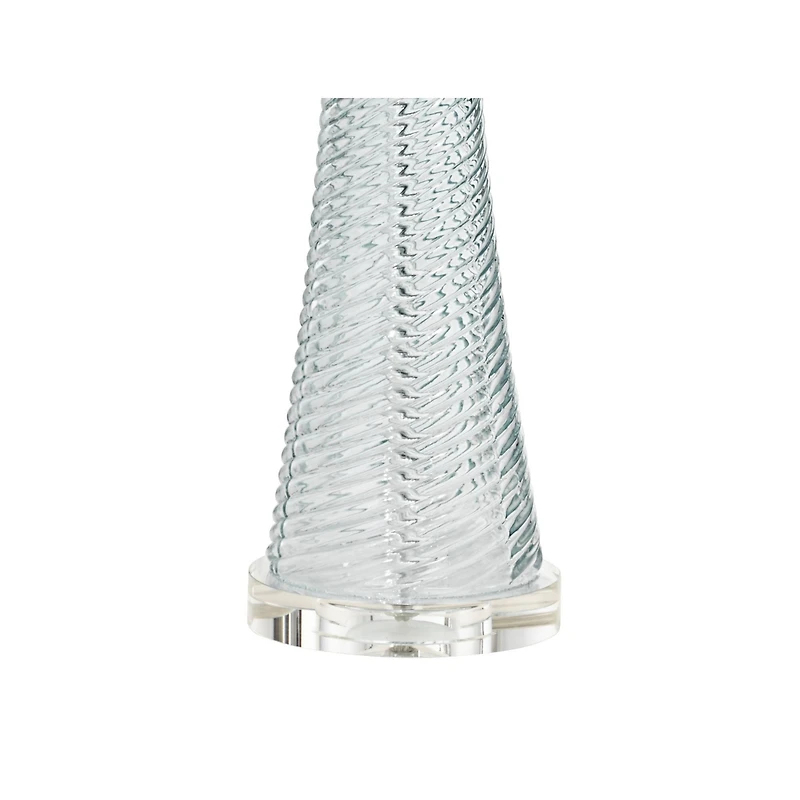 Possini Euro Design Miriam Modern Table Lamp 28 1/2" Tall Light Aqua Blue Textured Glass White Drum Shade for Bedroom Living Room Bedside Nightst