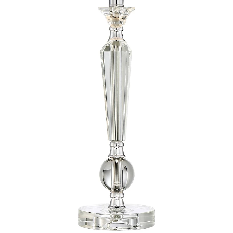 Vienna Full Spectrum Jolie Traditional Table Lamps 26" High Set of 2 Crystal Candlestick Off White Drum Shade for Bedroom Living Room Bedside Off
