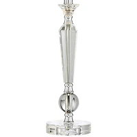 Vienna Full Spectrum Jolie Traditional Table Lamps 26" High Set of 2 Crystal Candlestick Off White Drum Shade for Bedroom Living Room Bedside Off