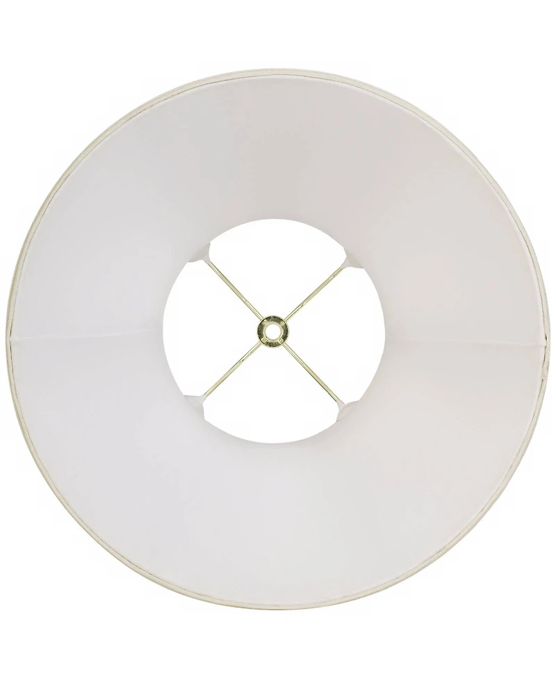 Imperial Shade Creme Medium Bell Lamp Shade 7" Top x 14" Bottom x 11" Slant x 10.5" High (Spider) Replacement with Harp and Finial