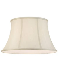 Imperial Shade Creme Large Lamp Shade 13" Top x 19" Bottom x 11" Slant x 11" High (Spider) Replacement with Harp and Finial