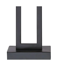 360 Lighting Aston 26" High Open Rectangle Modern Table Lamp Black Finish Metal Single Off-White Shade Living Room Bedroom Bedside