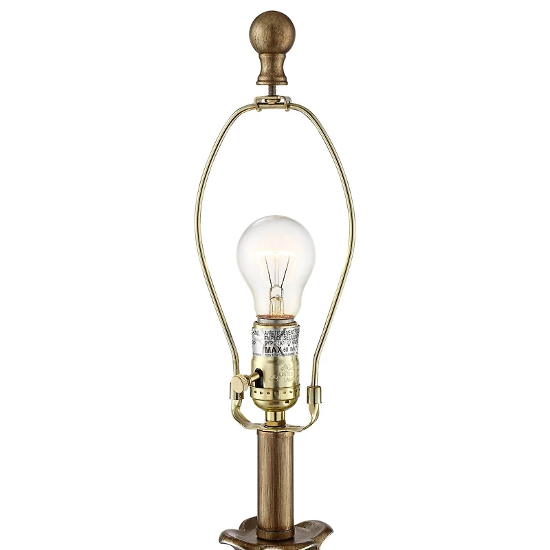 Regency Hill Louis Traditional Table Lamps 25 3/4" High Set of 2 Antique Gold Pleated Bell Shade for Bedroom Living Room Bedside Nightstand Offic