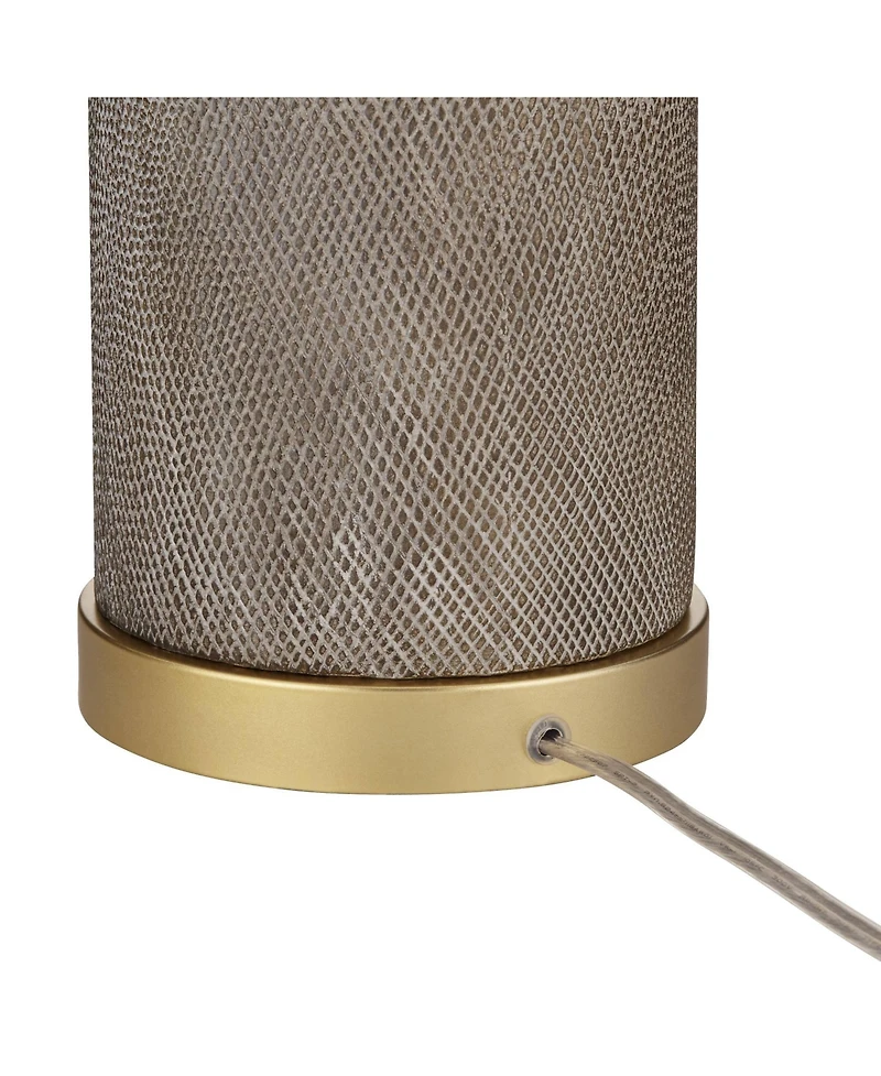 360 Lighting Gilson 24 3/4" High Modern Glam Table Lamps Set of 2 Gold Textured Gray Finish Ceramic Living Room Bedroom Bedside